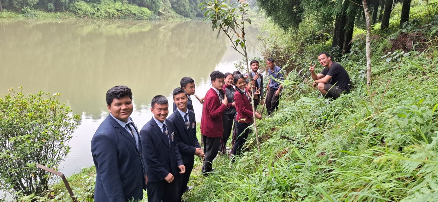Plantation and cleanup at Namthing Pokhri