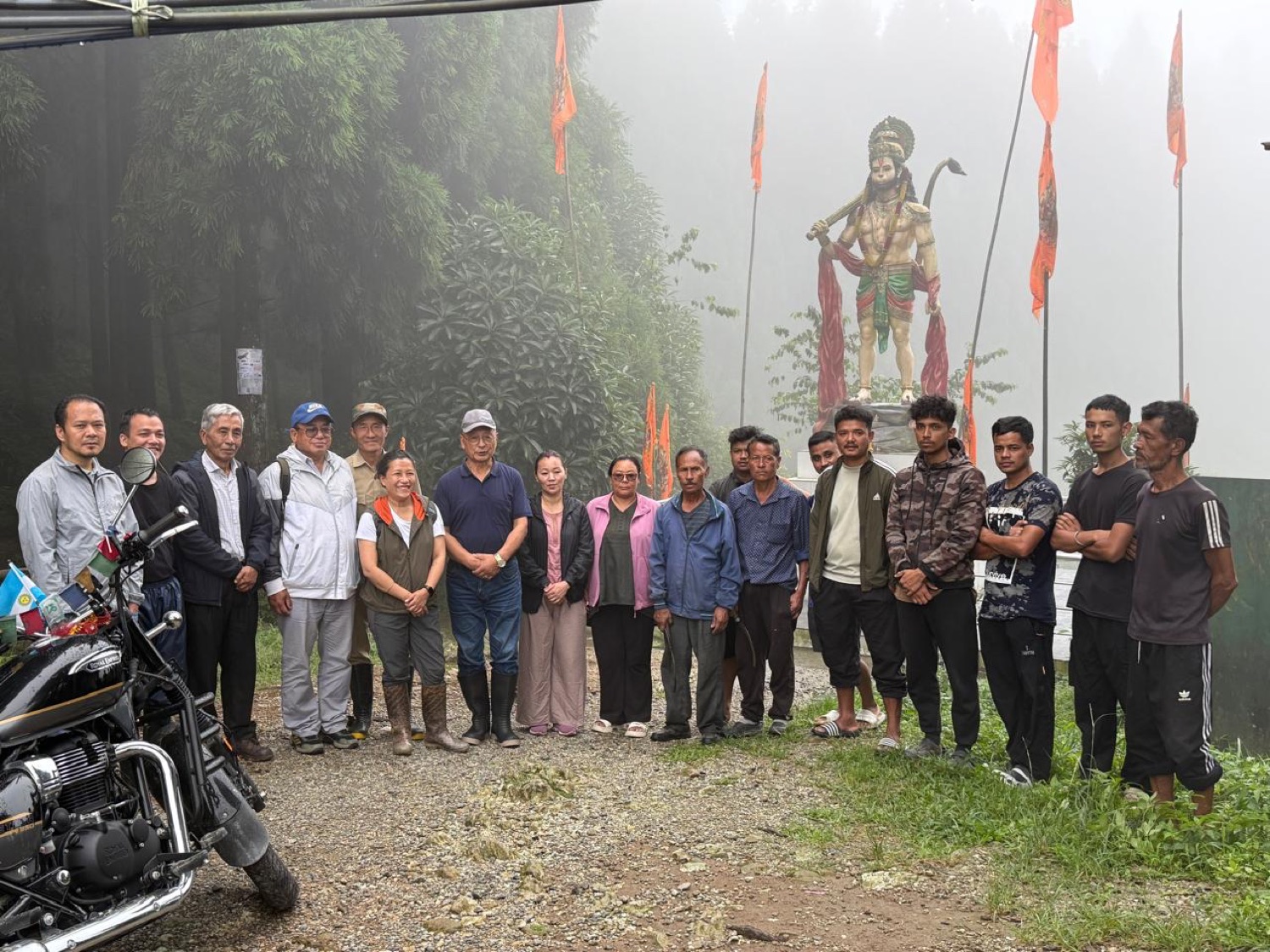 FOSEP team and community at Namthing Pokhri